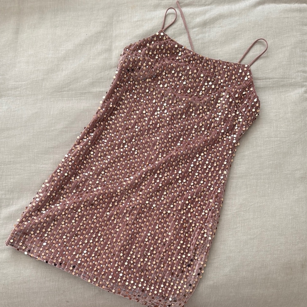 Sparkling Sequin Slip Dress